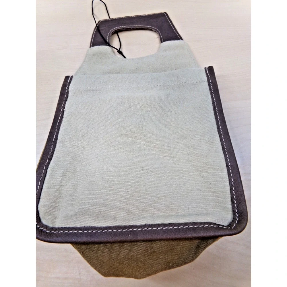 Myra Bag Drink‎ a Cold Beer 6 Pack & Snack Canvas & Leather Tote Carrier New